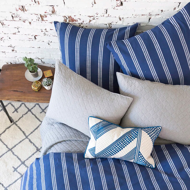 carol & frank Perry Cotton Striped Duvet Cover