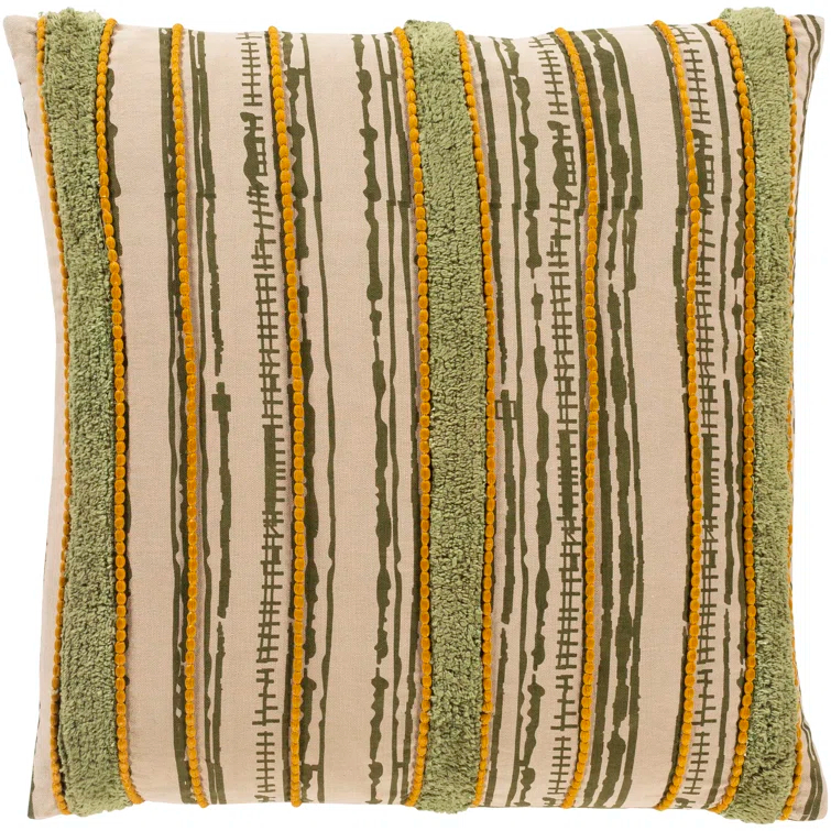 Livabliss Tanzania Striped Cotton Throw Pillow