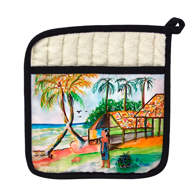 Betsy Drake Interiors Palms & Woman Pot Holder