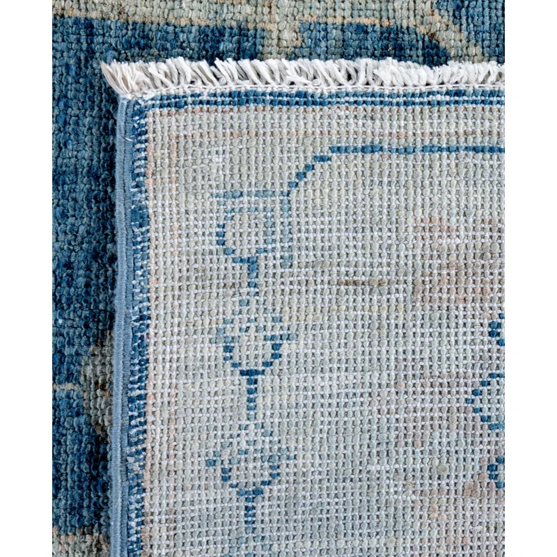 Solo Rugs One-of-a-Kind Rectangle 7'11" X 9'11" Wool Area Rug Blue