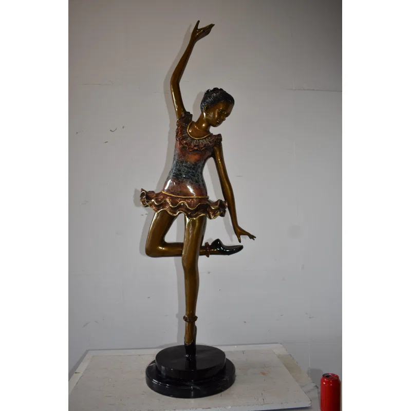 Winston Porter Brailen Ballet Dancer Ballerina Statue Size: 20" x 14" x 57"H