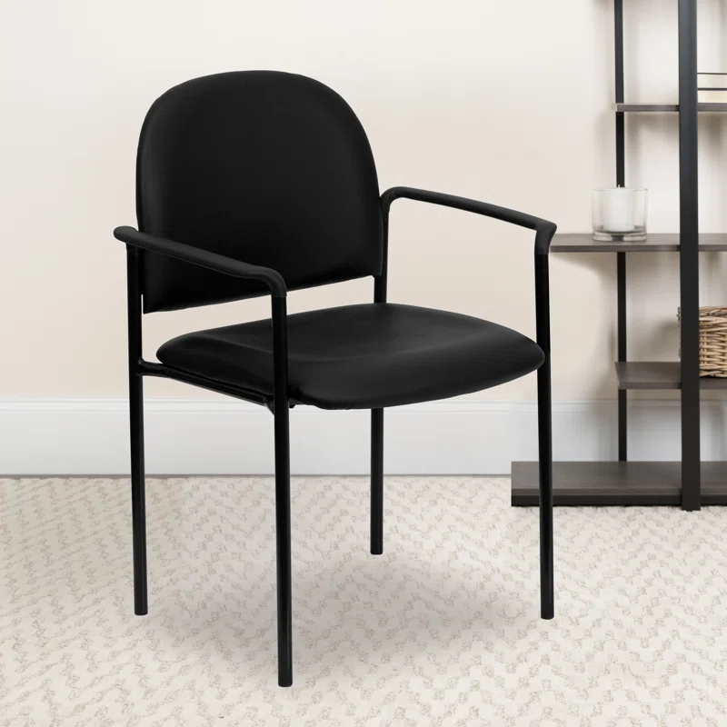 Prather Tania Comfort Vinyl Upholstered Stackable Side Reception Chair by Flash Furniture