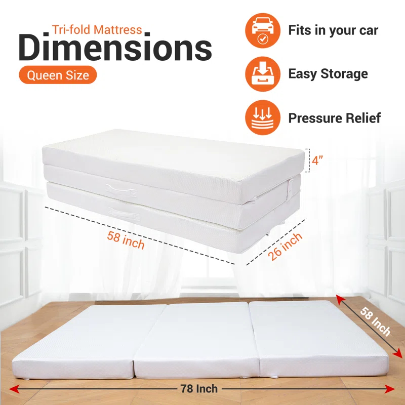 Cheer Collection Cheer Collection 4'' Plush Memory Foam Mattress