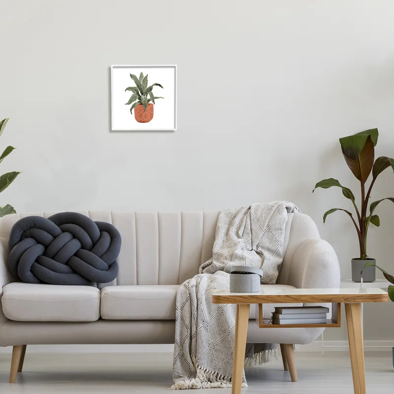 Stupell Industries " Simple House Plant Green Leaves Terracotta Planter Painting " by Lanie Loreth
