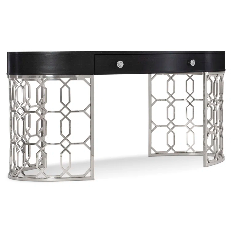 Bernhardt Silhouette Oval Metal Base Writing Desk