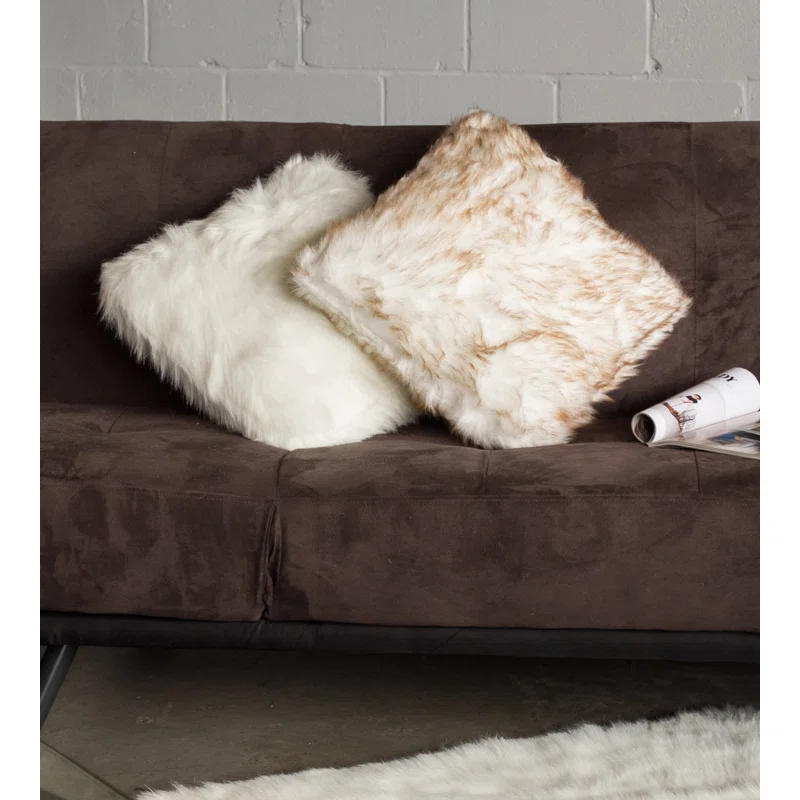 Belton Animal Print Faux Fur Throw Pillow (Set of 2)
