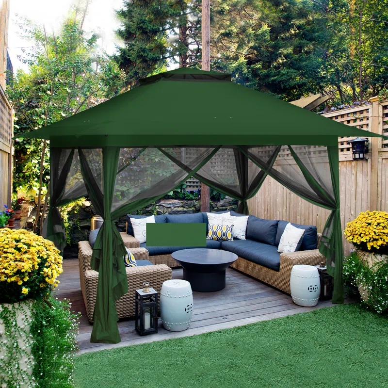 EAGLE PEAK Pop up Patio Gazebo 13 Ft. W x 13 Ft. D Metal Patio