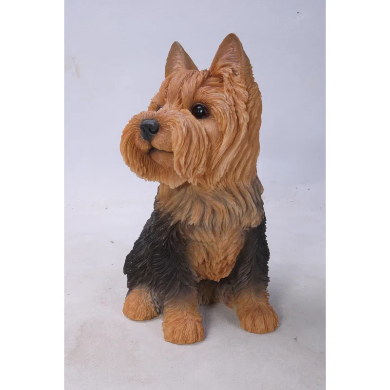 Hi-Line Gift Ltd. Sitting Yorkshire Terrier Dog Statue