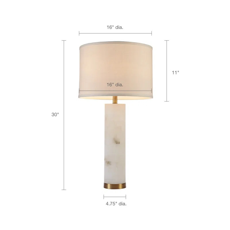 Everly Quinn Alabaster Table Lamp