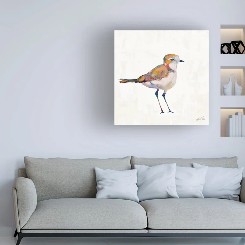Red Barrel Studio® " Coastal Plover III Linen " by Jeanette Vertentes