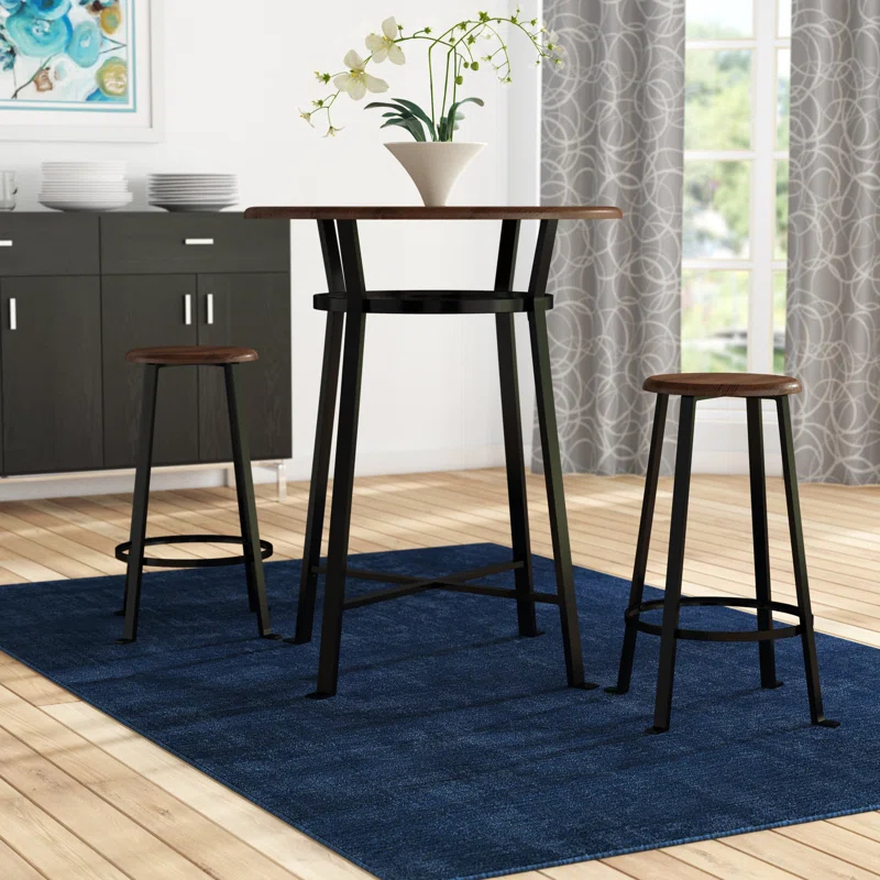 Ebern Designs Grandview 2 - Person Solid Wood Top Four Leg Dining Set