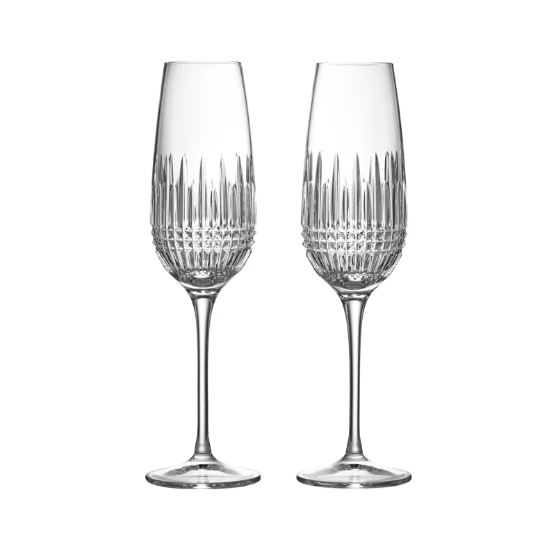 Waterford Lismore Diamond Essence Flute 10.5floz, Pair