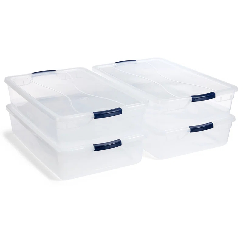 BEACHWATER POOL & SPA, LLC Rubbermaid Cleverstore Clear Storage Bins with Lids