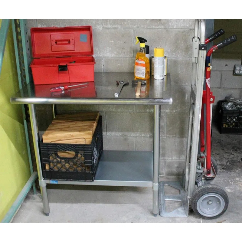 Stainless Steel Table with Undershelf. Metal Prep Table. NSF.