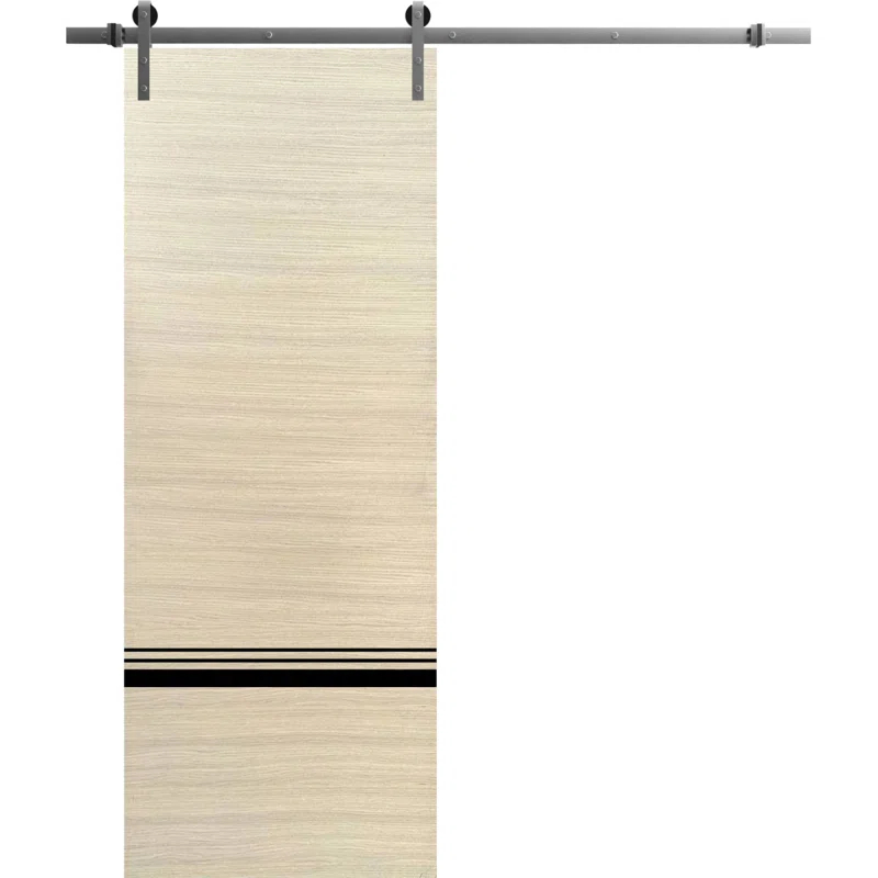 SARTODOORS 42'' Solid + Manufactured Wood Paneled Barn Door