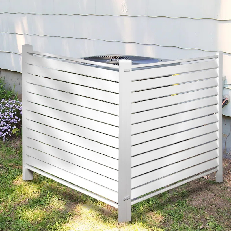 Dovelina 48 in. H x 48 in. W (2 Panels) Blinds Vinyl Privacy Fence Panel