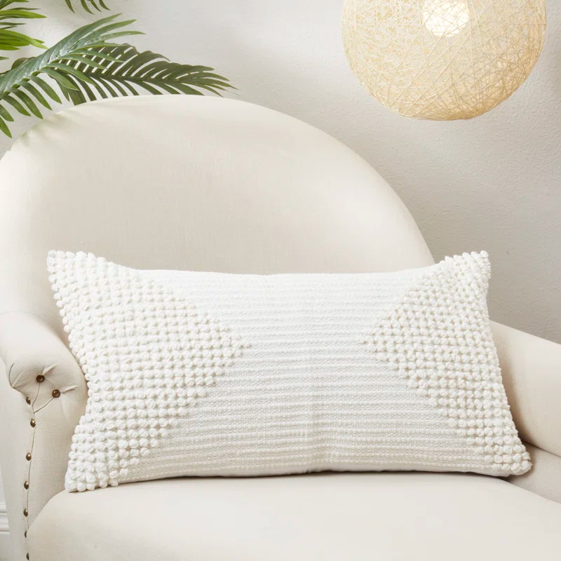 Saro Zandra Collection Cotton Throw Pillow