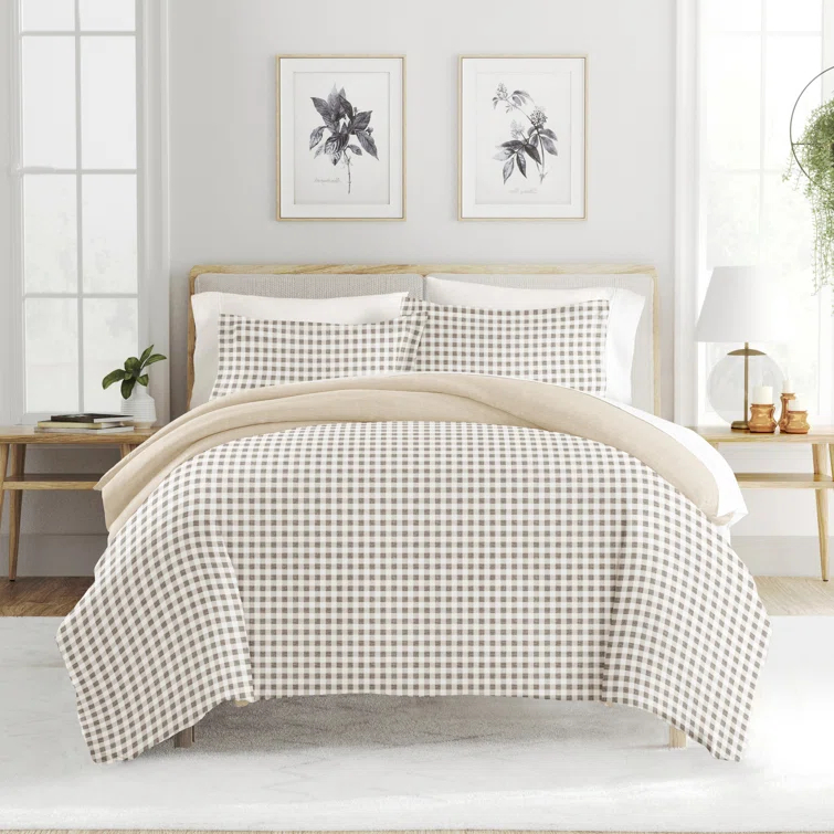 Becky Cameron Patterned Ultra Soft 3 Piece Duvet Cover Set - Serenity