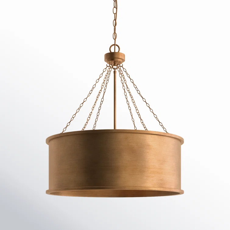Soho 6 - Light Shaded Drum Chandelier