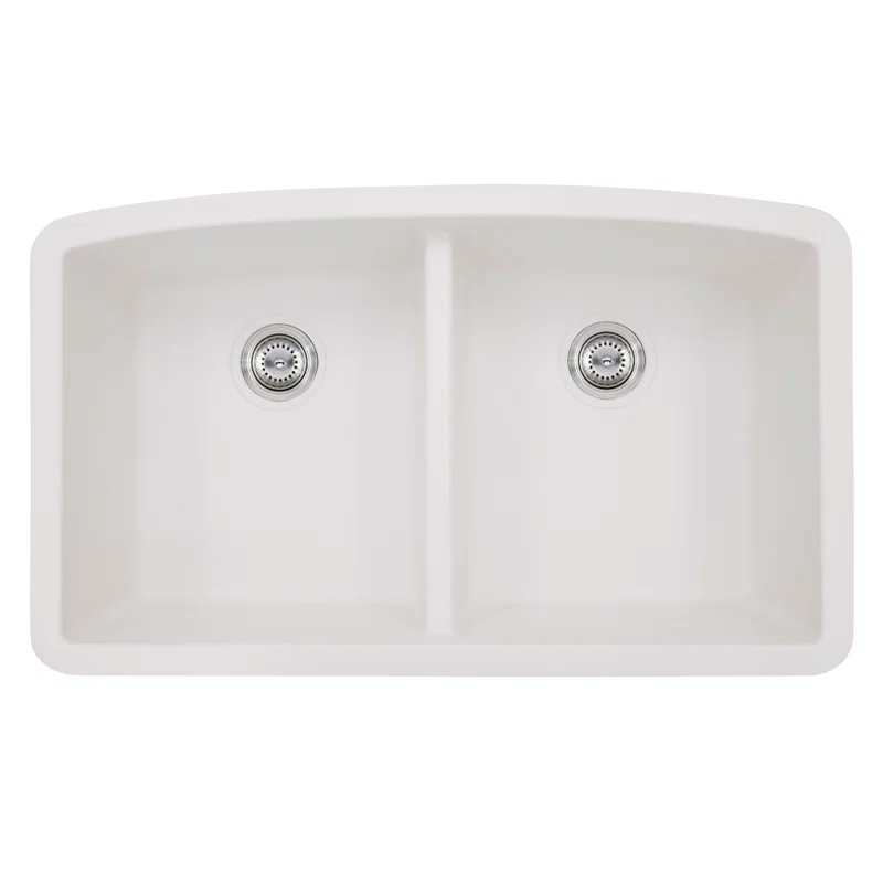 MSI WAY-QTZ-DBSNK-5050-003 Quartz 32"x19" Undermount 50/50 Double Bowl Kitchen Sink