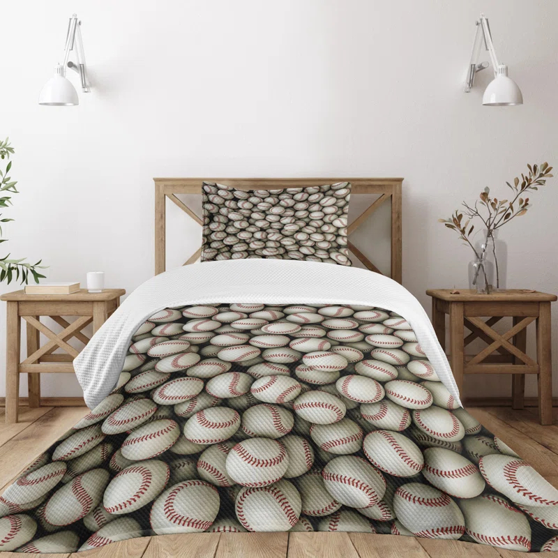 Ambesonne Ambesonne Sports Bedspread Baseball Sport Emblem