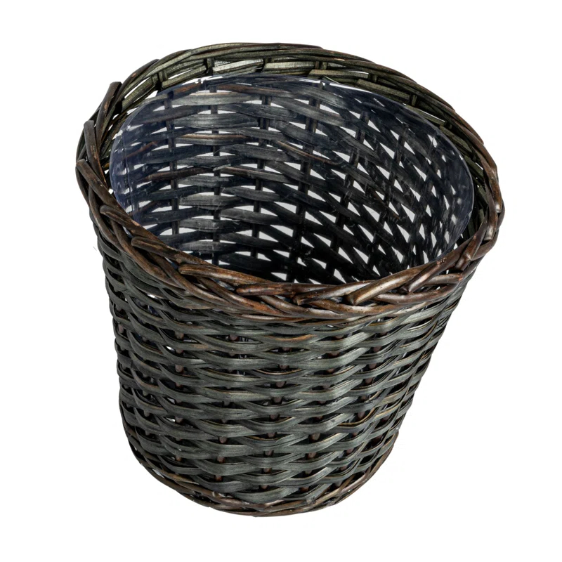 Household Essentials Willow Wicker Open Waste Basket