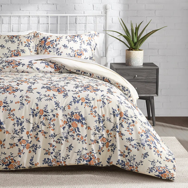 Lucky Brand Lucky Brand Garden Floral Bouquet Reversible Duvet Cover & Shams Bedding Sets
