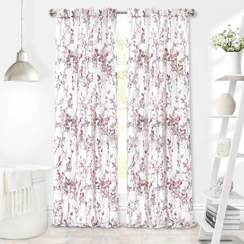 Red Barrel Studio® Molineux Polyester Semi Sheer Curtain Single Panel
