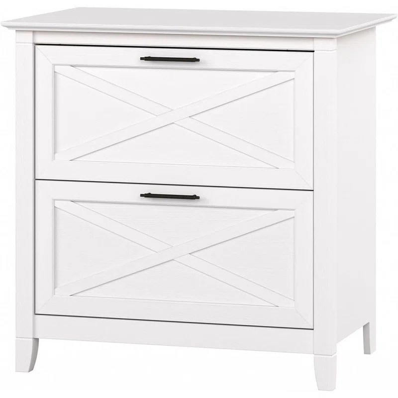 Rosalind Wheeler 2 Drawer Lateral File Cabinet In Linen Oak | Document Storage For Home Office | Accent Chest With Drawers