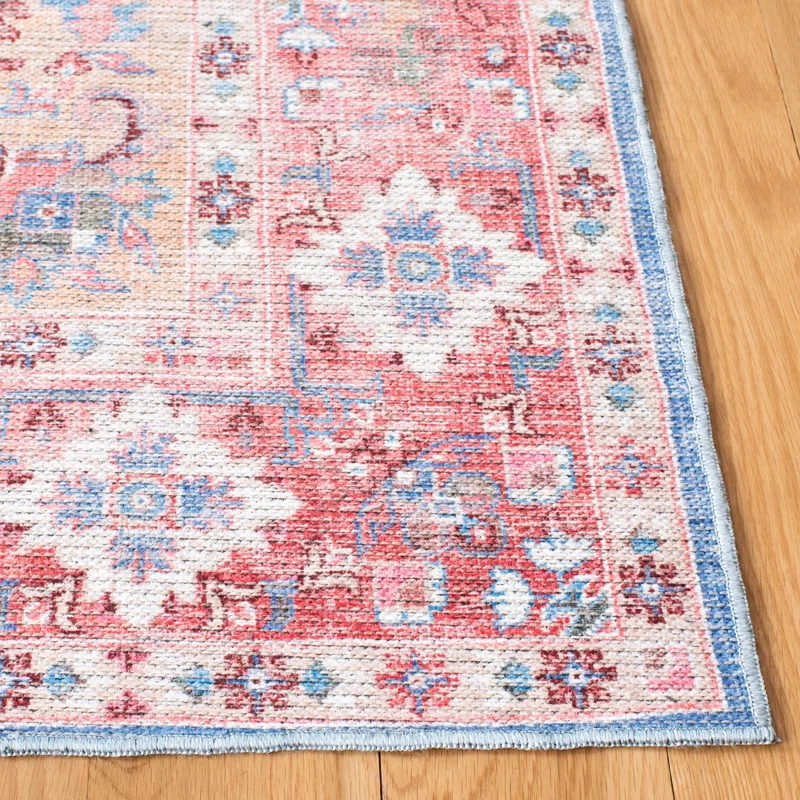 Mistana™ Chartier Oriental Blue/Rust Area Rug