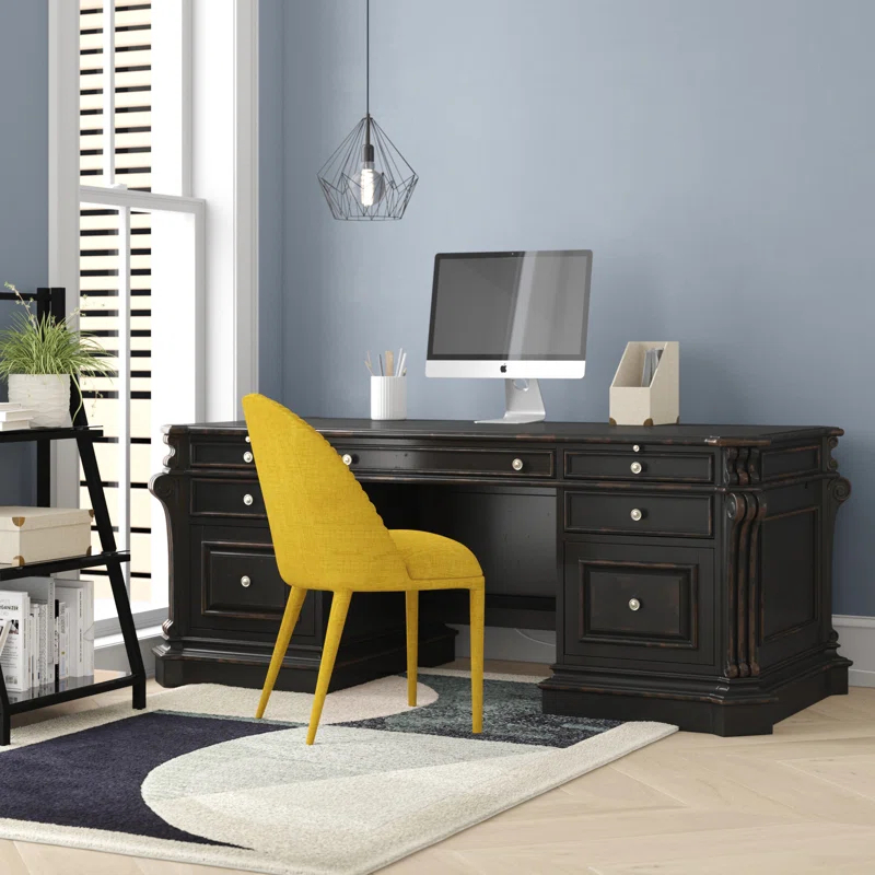 Hooker Furniture Telluride 76'' Executive Desk withWood Panels