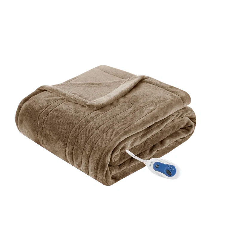 Beautyrest Heated Plush Oversized Throw