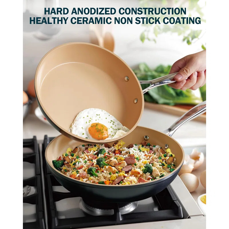 Cooks Standard Cooks Standard 11-inch  Black Nonstick Hard Anodized Fry Saute Omelet Pan