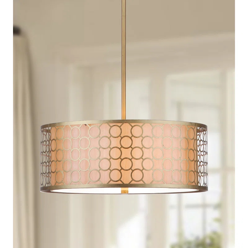 Mercer41 Torpoint 3 - Light Dimmable Drum Chandelier