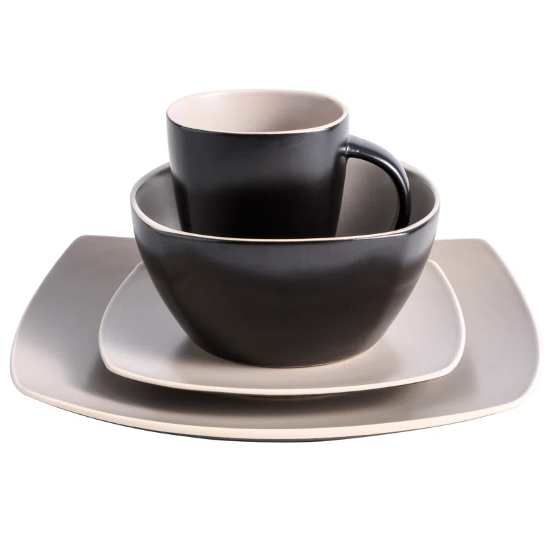 Soho Lounge Stoneware 16 Piece Dinnerware Set