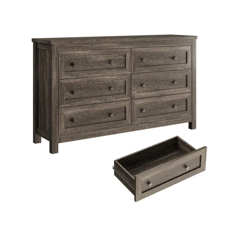 Laurel Foundry Modern Farmhouse® Nieto 54'' W Unfinished 6 - Drawer Dresser