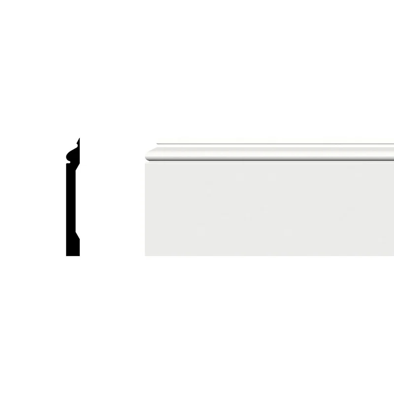 Ekena Millwork WM163E - 5"H x 1/2"P x 96"L Speed Base Moulding, PVC