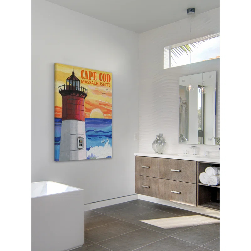 Marmont Hill " Cape Cod Lighthouse " Painting Print