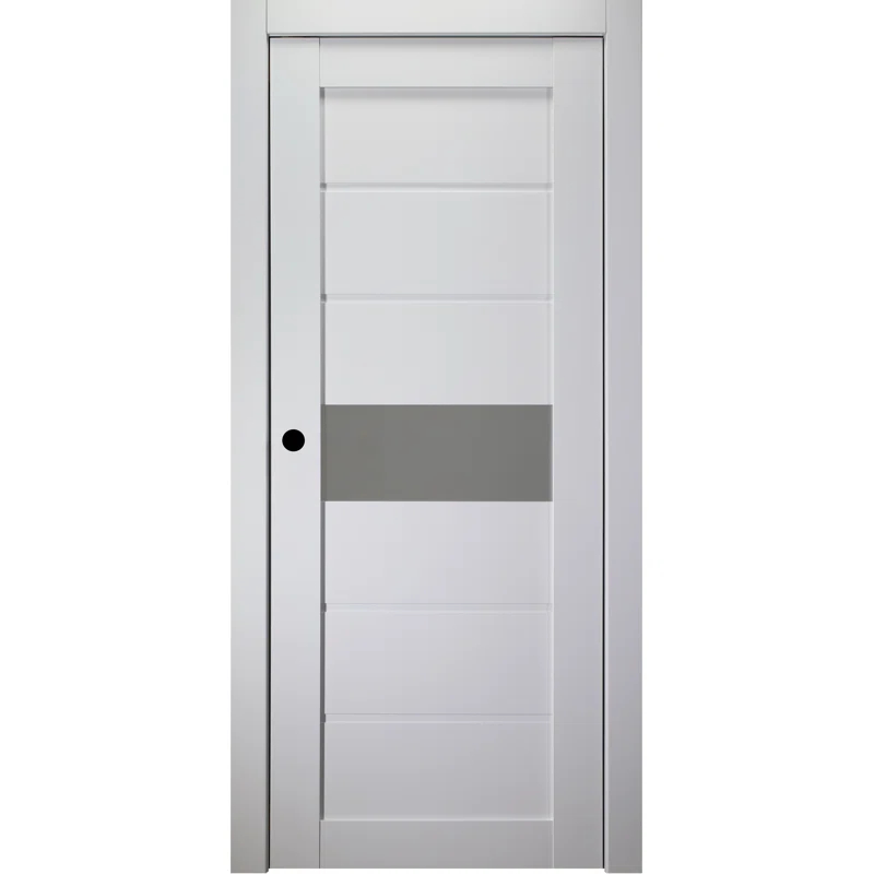 Belldinni Romi DIY-friendly Solid Manufactured Wood and Glass Prefinished Standard Single Prehung Door