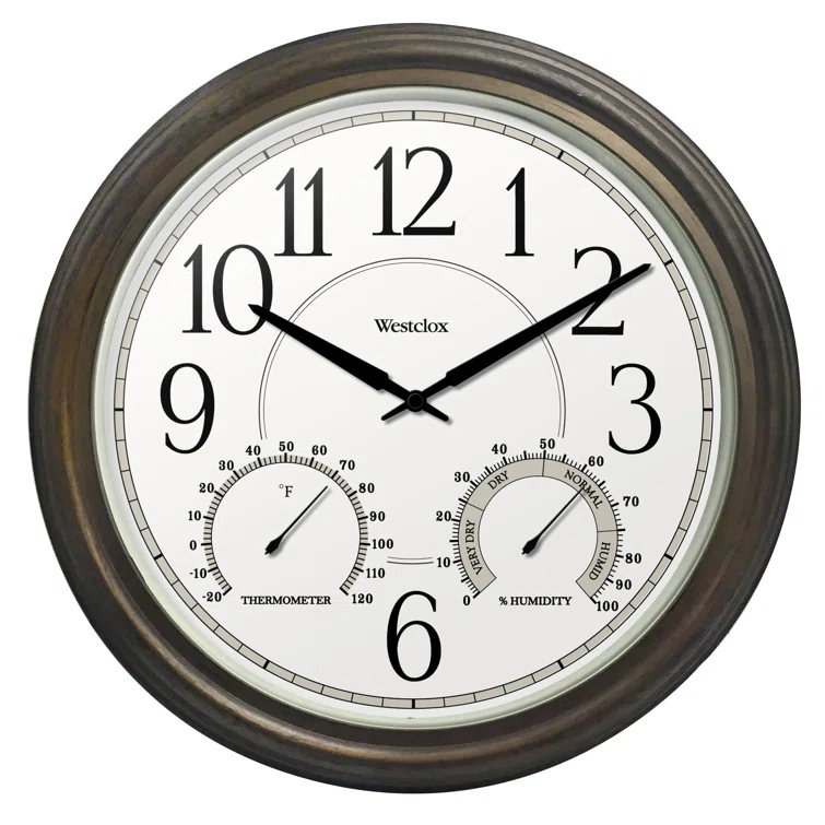 Westclox Clocks 20” Indoor/Outdoor Wall Clock