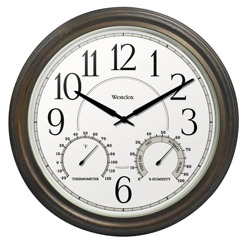 Westclox Clocks 20” Indoor/Outdoor Wall Clock