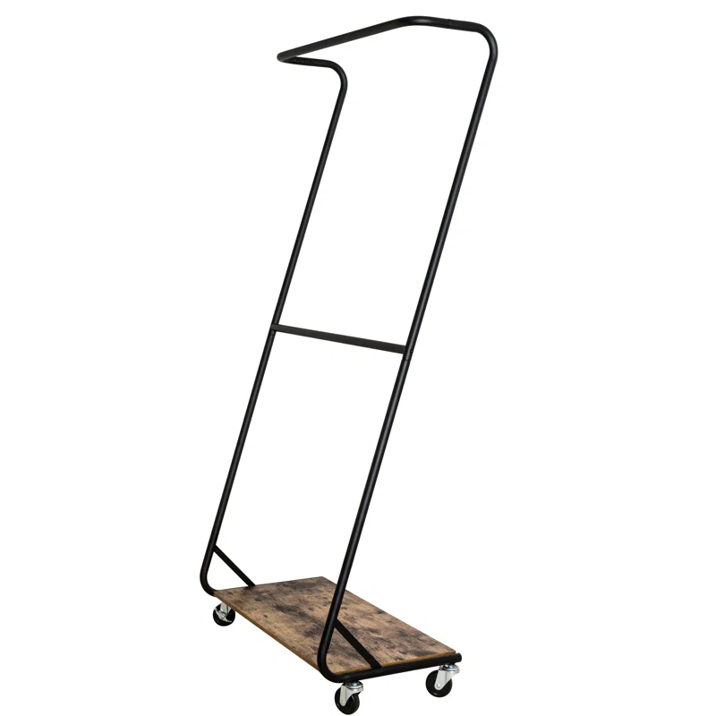Arnit 33.46'' Metal Rolling Clothing Rack