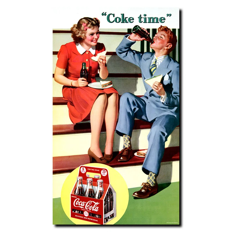 Trademark Fine Art Coca Cola Coke Time Stretched Canvas Art