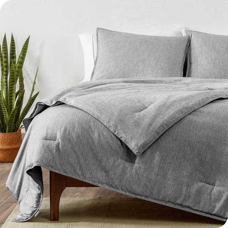 Bare Home Bare Home Heathered Comforter Set - Ultra-Soft - Goose Down Alternative - All Season Warmth