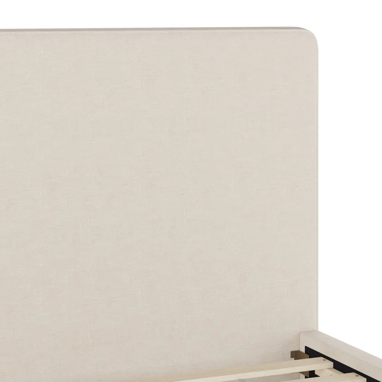 Martha Stewart Martha Stewart Britta Upholstered Platform Bed With Piped Detail Headboard