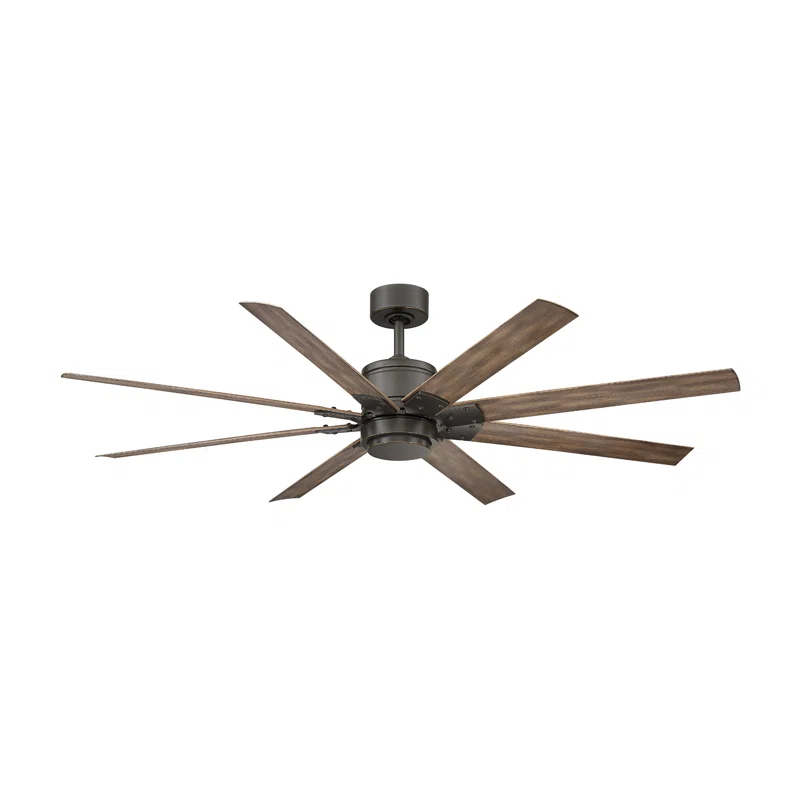 Modern Forms Renegade 8 - Blade Outdoor / Indoor Smart Ceiling Fan with Remote Control and LED Light Kit Included