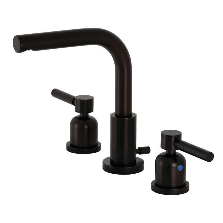 Kingston Brass Kingston Brass Kaiser Two-Handle 3-Hole Deck Mount Widespread Bathroom Faucet with Brass Pop-Up Drain FSC8955DL