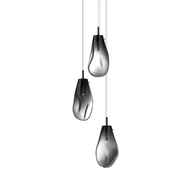 SONNEMAN Liquid 3 - Light Satin Black Cluster Pendant