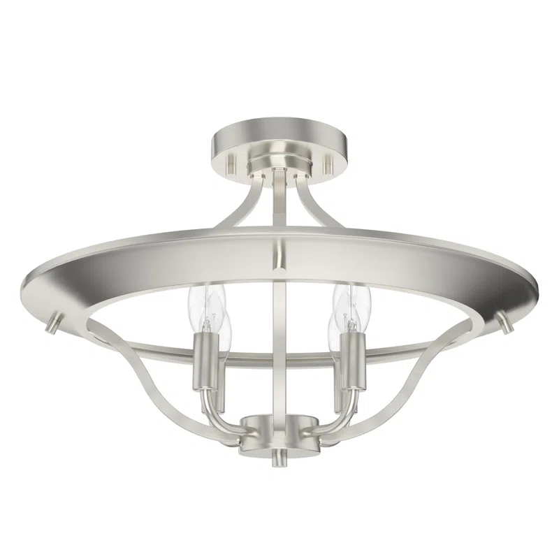 Hunter Fan Perch Point 4 Light Semi Flush Mount
