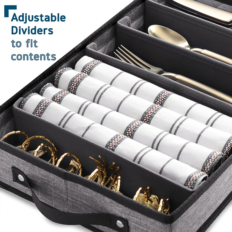 Fabric Dinnerware Storage Set